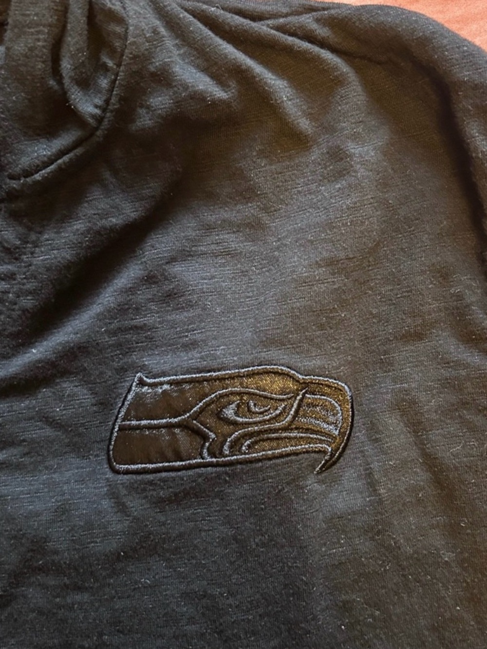 Seattle Seahawks Black Hooded Long Sleeve Shirt - Picture 2 of 15